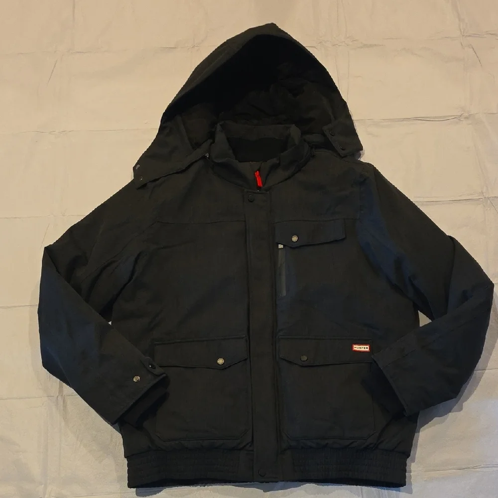 Hunter NWOT Men's Liverpool Y8121HUM Mid-weight Jacket Black Heather XL